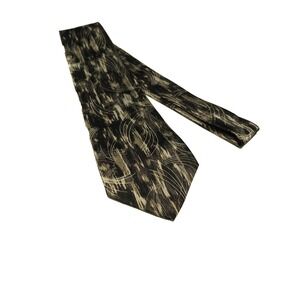 Don Loper Beverly Hills 100% Polyester Men's Neck Tie 59 inche Black Sliver Gray